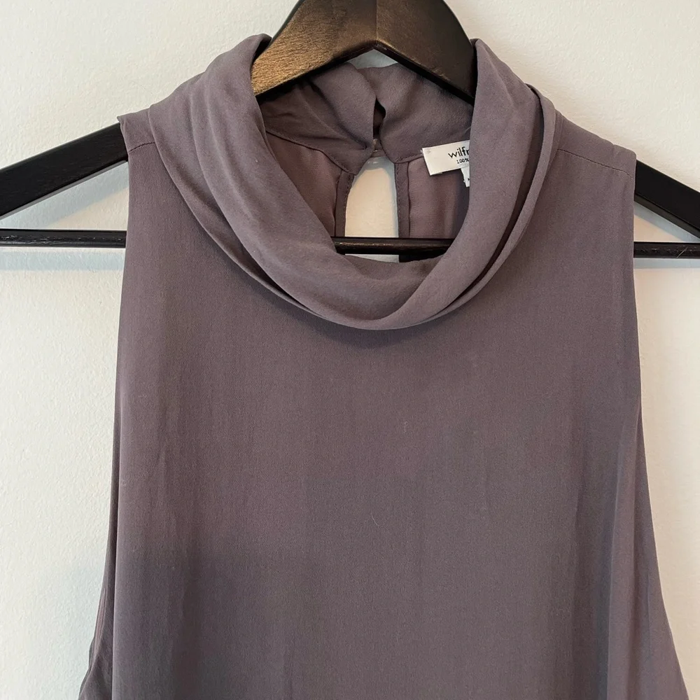 WILFRED 100% Silk Dress with High Neck Size S - Picture 3 of 6
